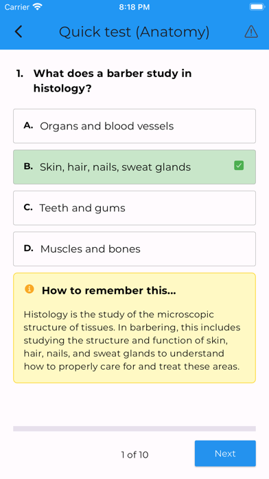 WePass Barber License Screenshot