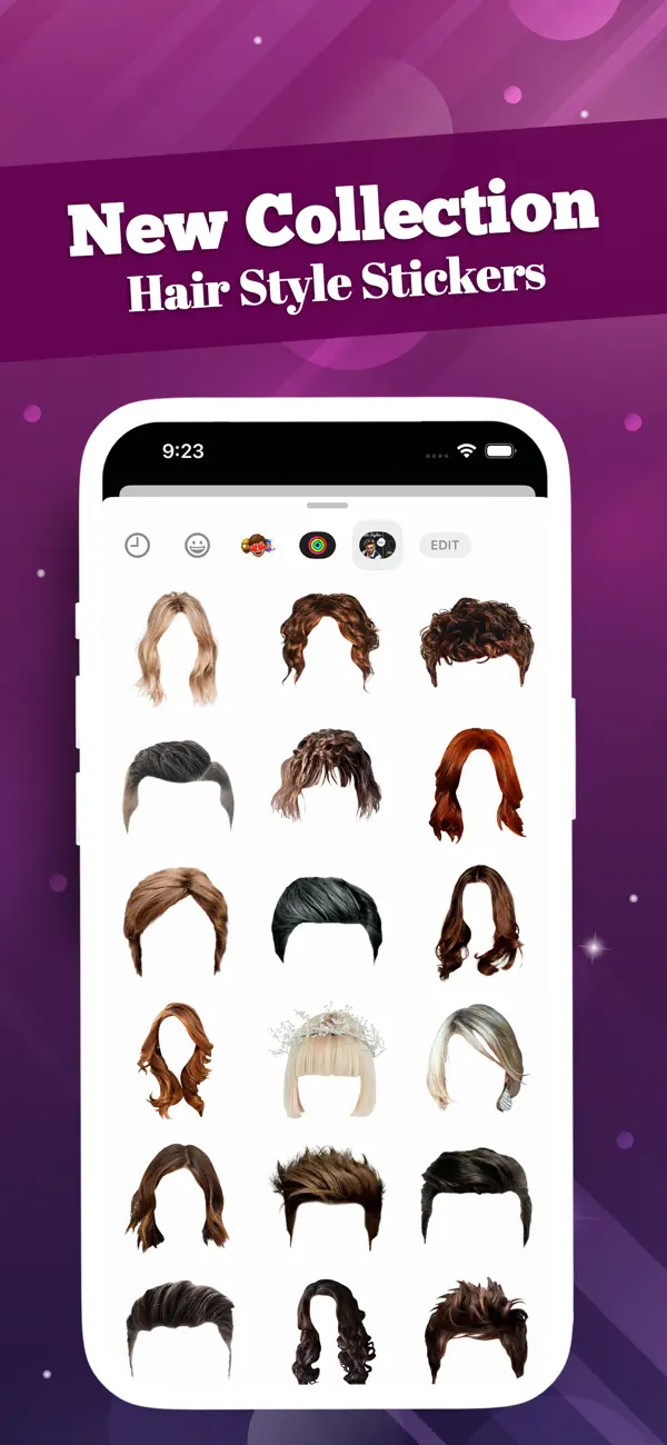 Screenshot #1 pour Hairstyle Stickers Emojis