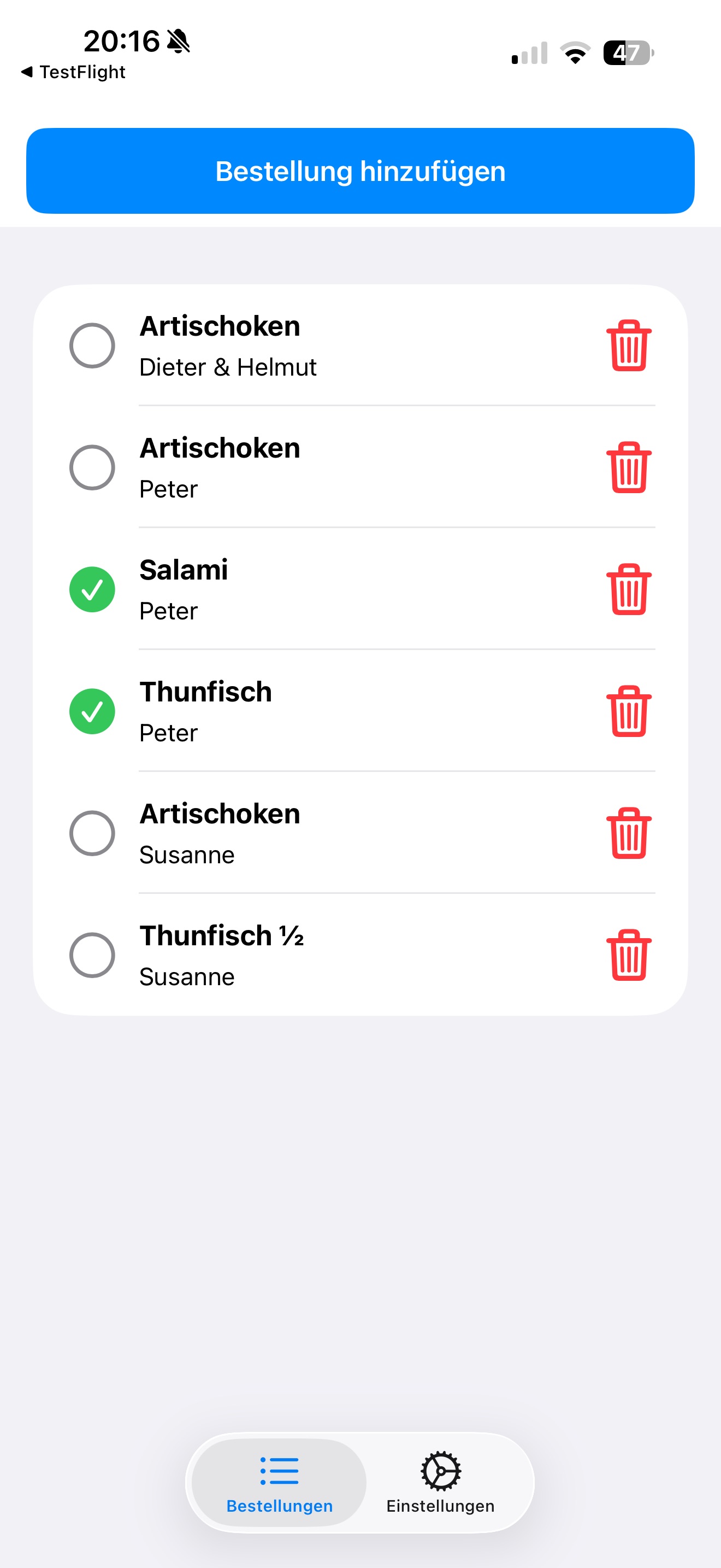 Pizza Order Helper Screenshot