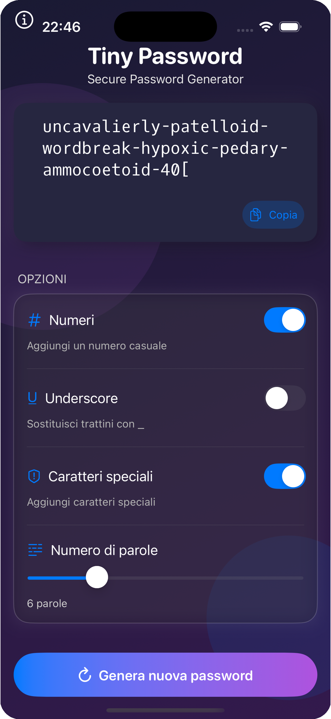 TPG - Tiny Password Generator