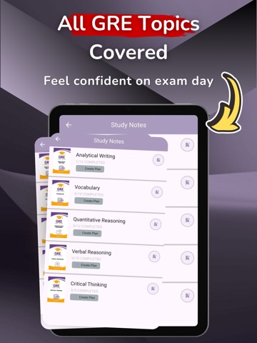 GRE Prep guide 2026 - GreFocus iPad screenshot