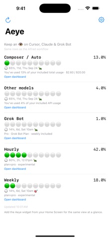 Aeye — Usage Meter Screenshot 1 of 3
