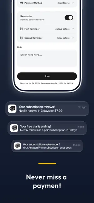 SubTrack: Subscription screenshot 2