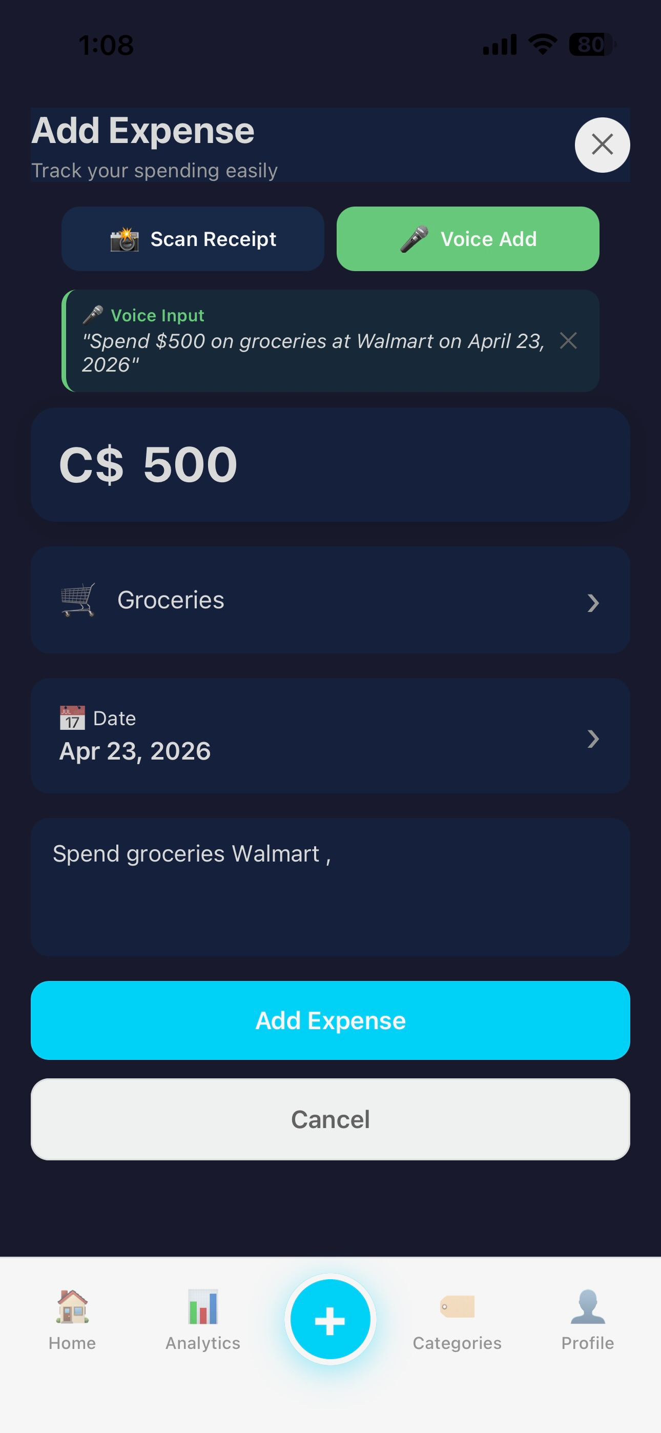 Expense Tracker - BudgetPal