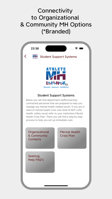Student Mental Health Link Screenshot