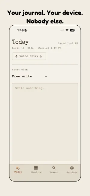 Local Journal: Private Diary screenshot 1