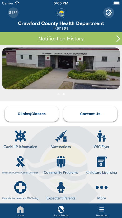 Crawford County Health Dept Screenshot