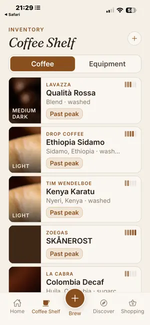 My Coffee Shelf screenshot 2