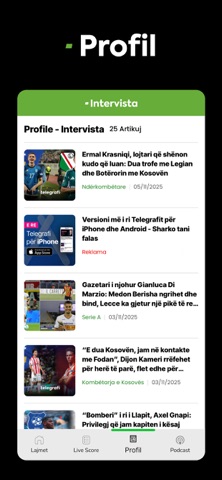 Telegrafi Sport screenshot