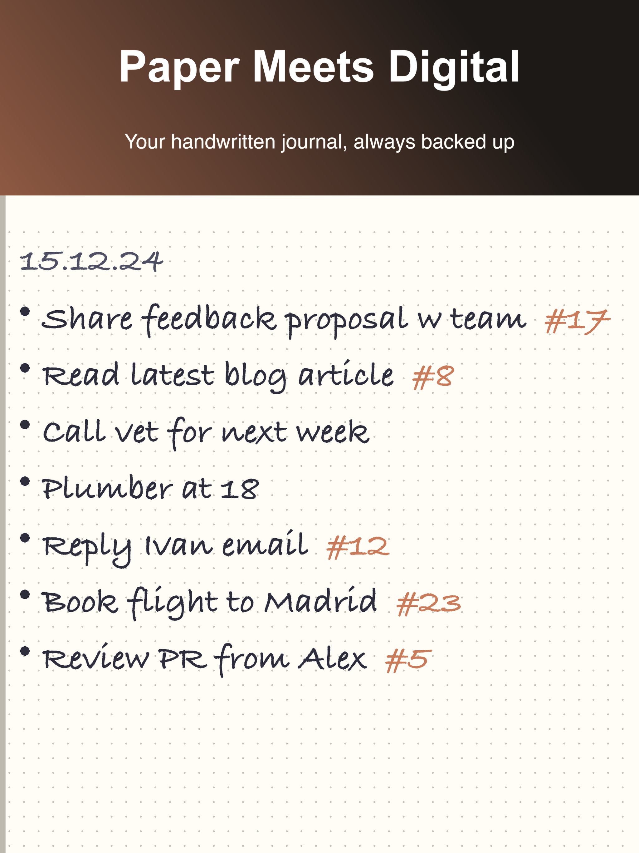 Paper Planner Sidekick - Numly