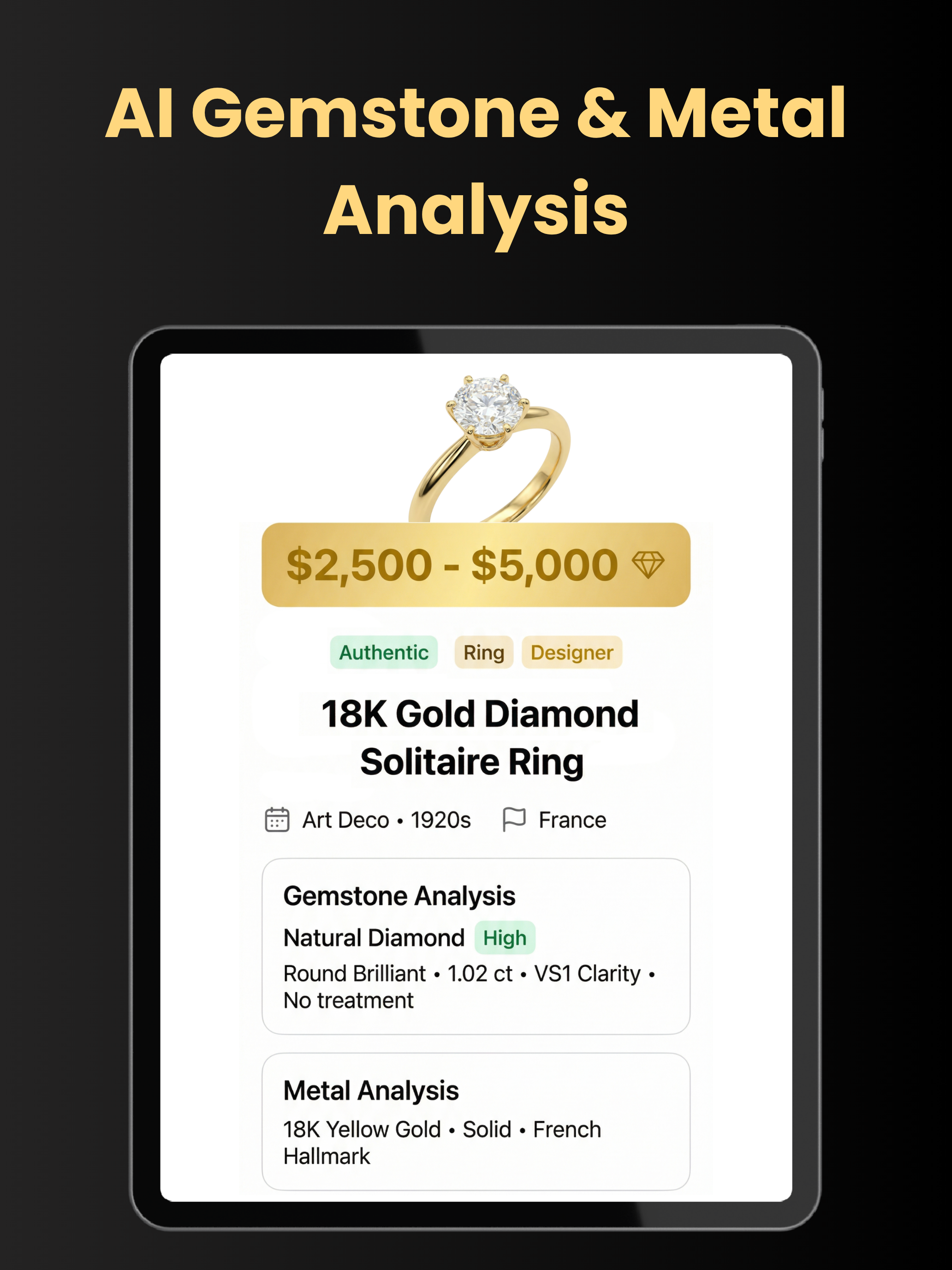 Jewelry Identifier & Value