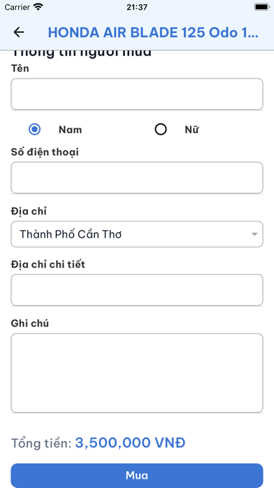 Xe máy TG Screenshot