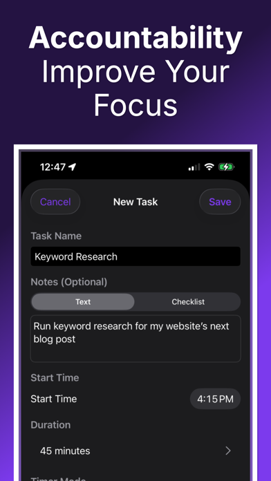 Focus Timer - Better Goal Screenshot 4 of 5