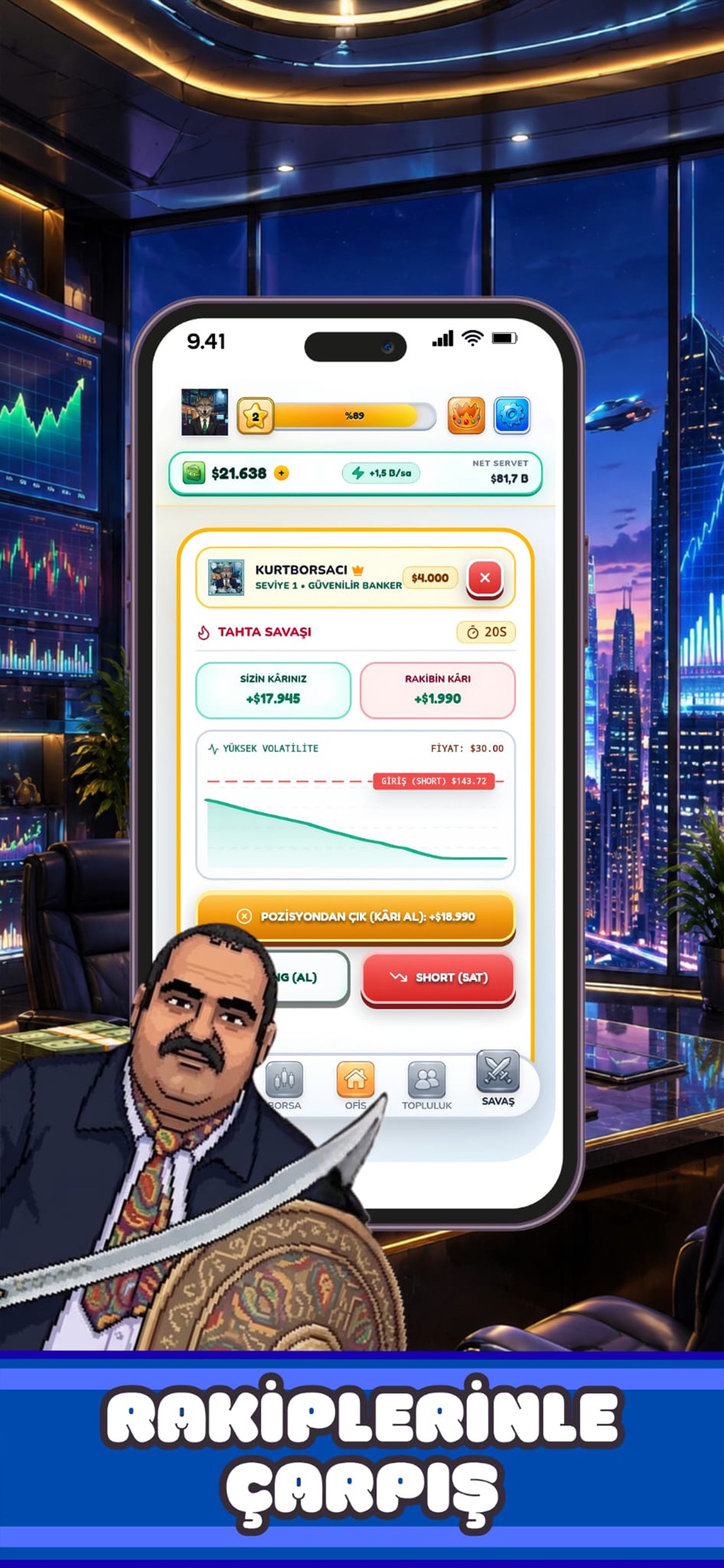 Screenshot 3 of Rise Of Wolf: Borsa Oyunu