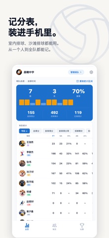 Vollog - 排球数据统计记分 screenshot