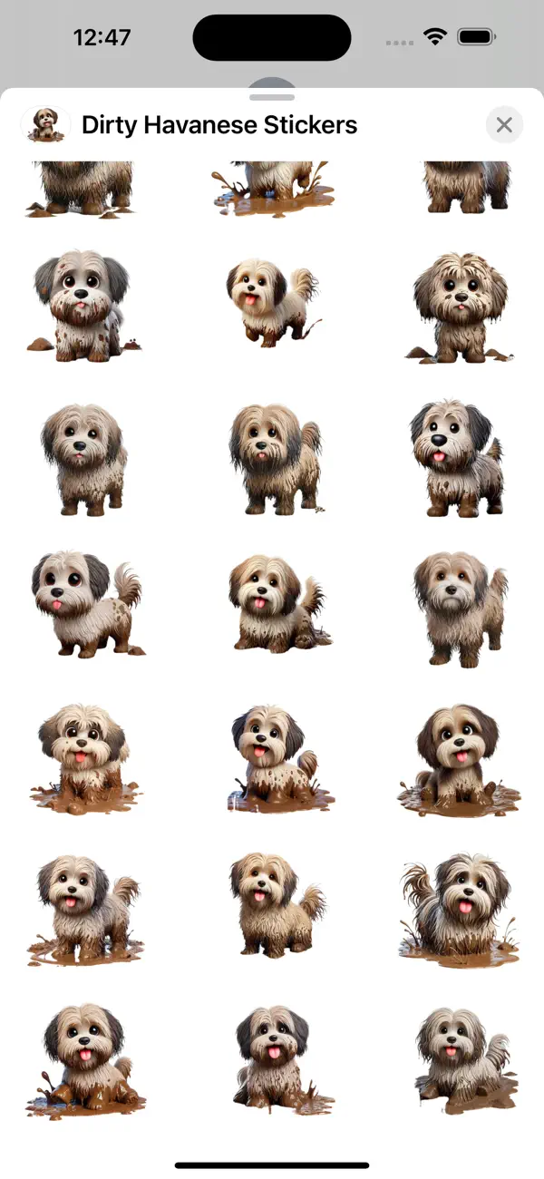 Screenshot #3 pour Dirty Havanese Stickers