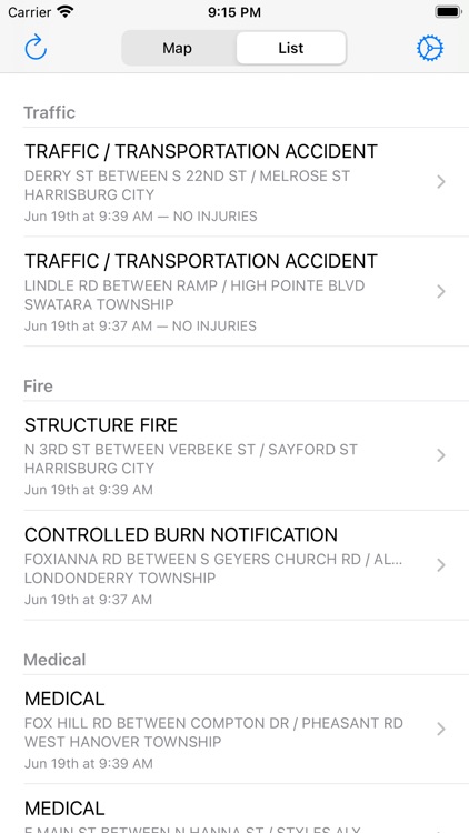 Dauphin County Incidents