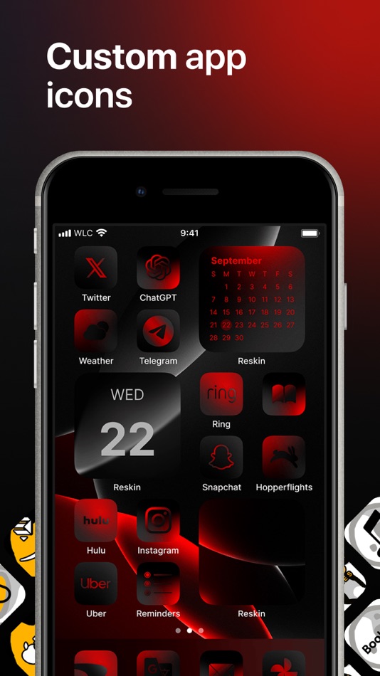 #3. Reskin: Themes, Widgets, Icons (iOS) By: NEOTRINITI OSOO