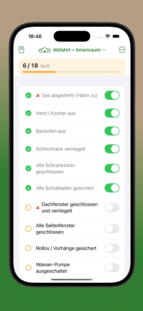 Screenshot #2 pour Camper Checklist