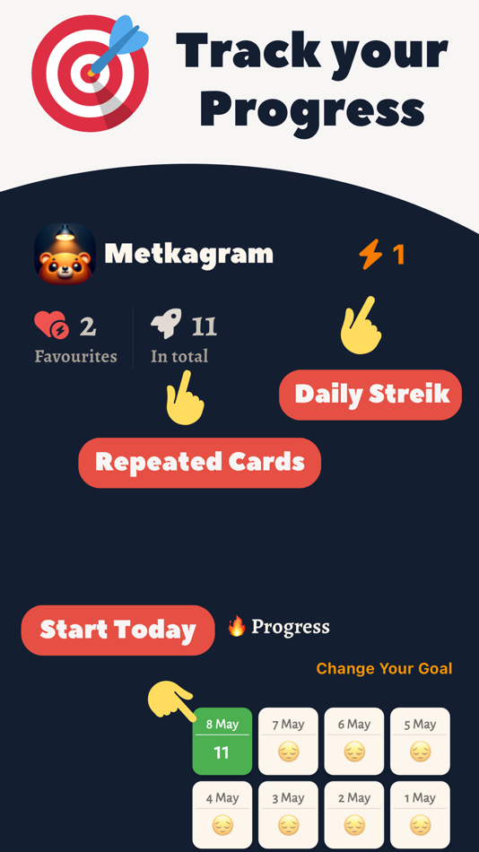 #6. Grammar flashcards - Metkagram (iOS) Podle: Dzmitryi Kharlanau