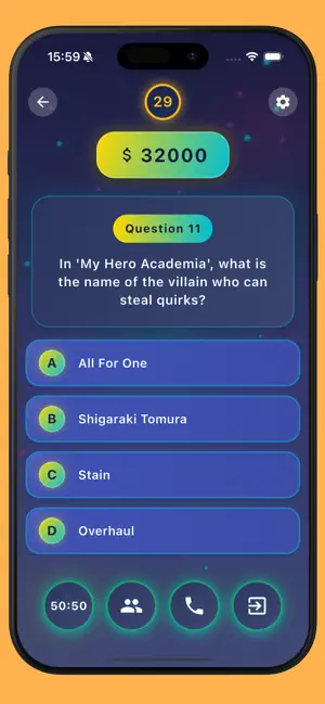 Anime Millionaire Quiz screenshot 2
