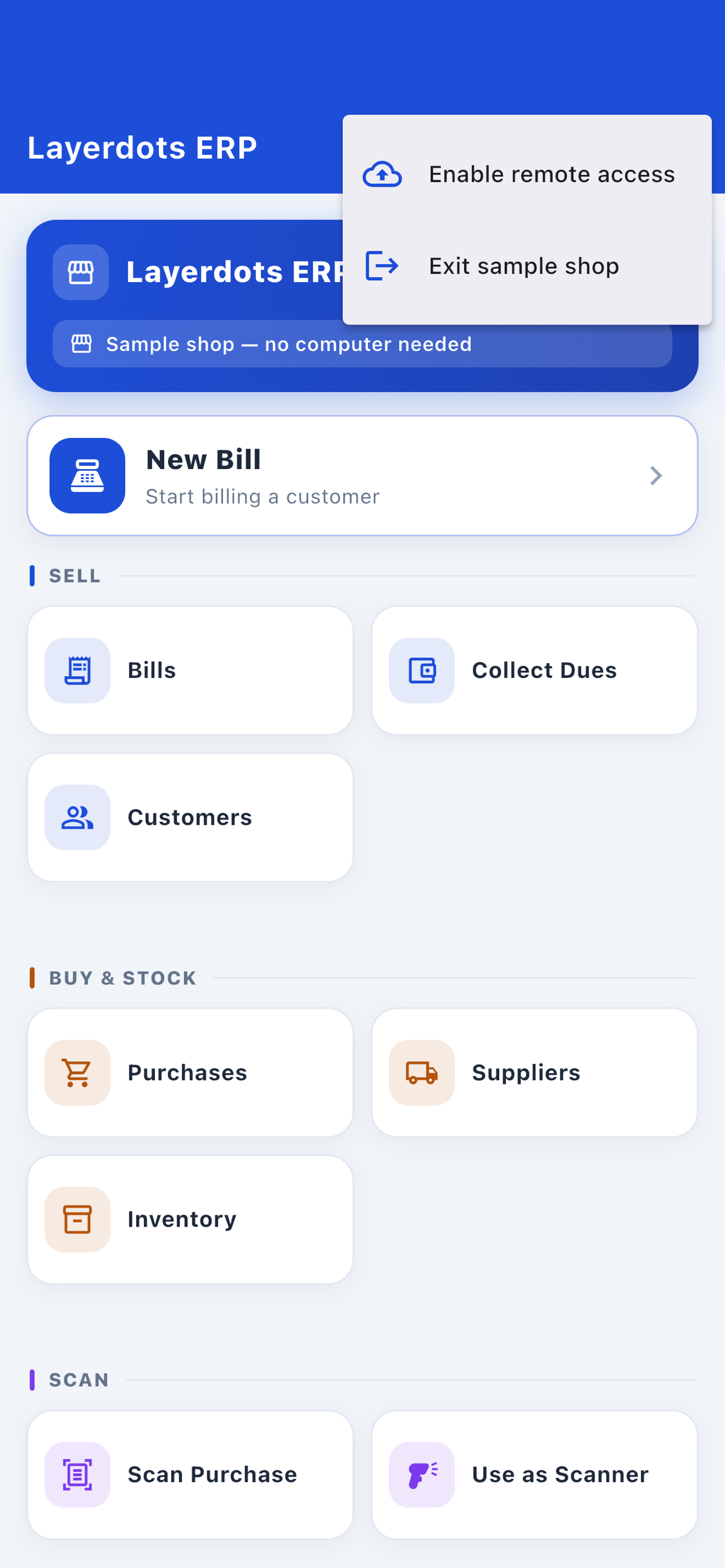 Layerdots ERP screenshot 3