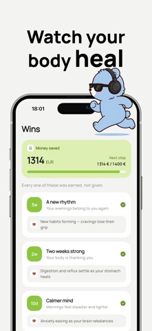 SoberBear: Quit Drinking iPhone screenshot
