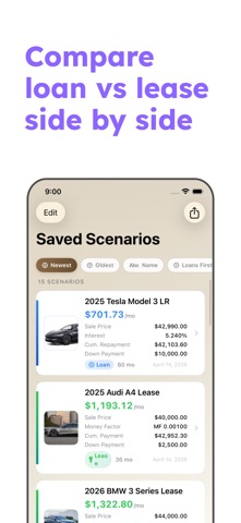 Car & Auto Payment Calculator iPhone screenshot