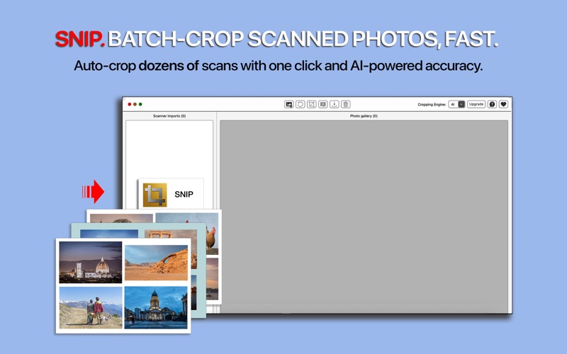 Screenshot #1 pour Snip - Batch Crop Scans