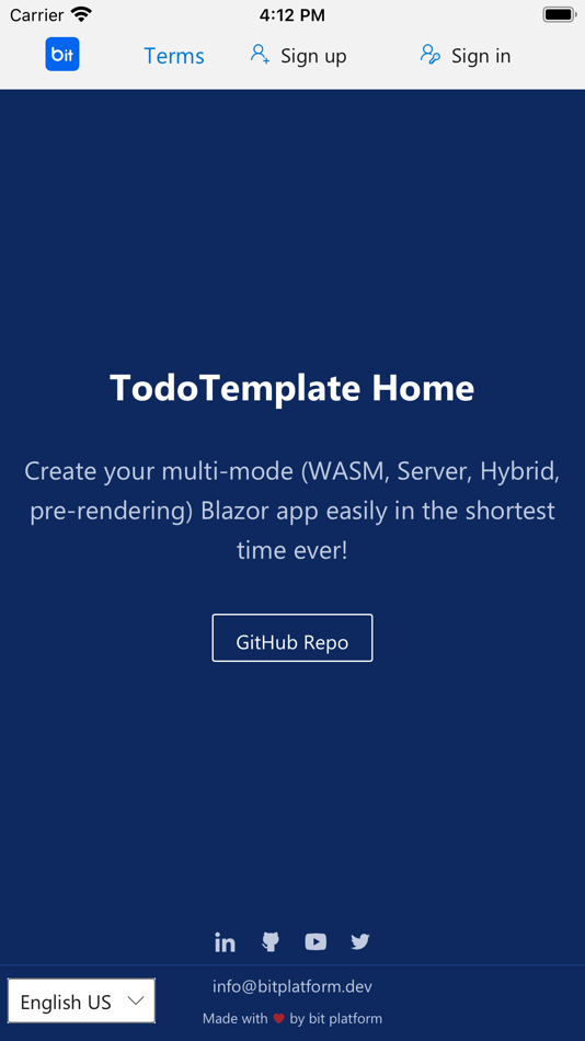 #1. Bit TodoTemplate (iOS) 由: BitPlatform