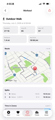 ZoneView: Heart Rate Zones iPhone screenshot