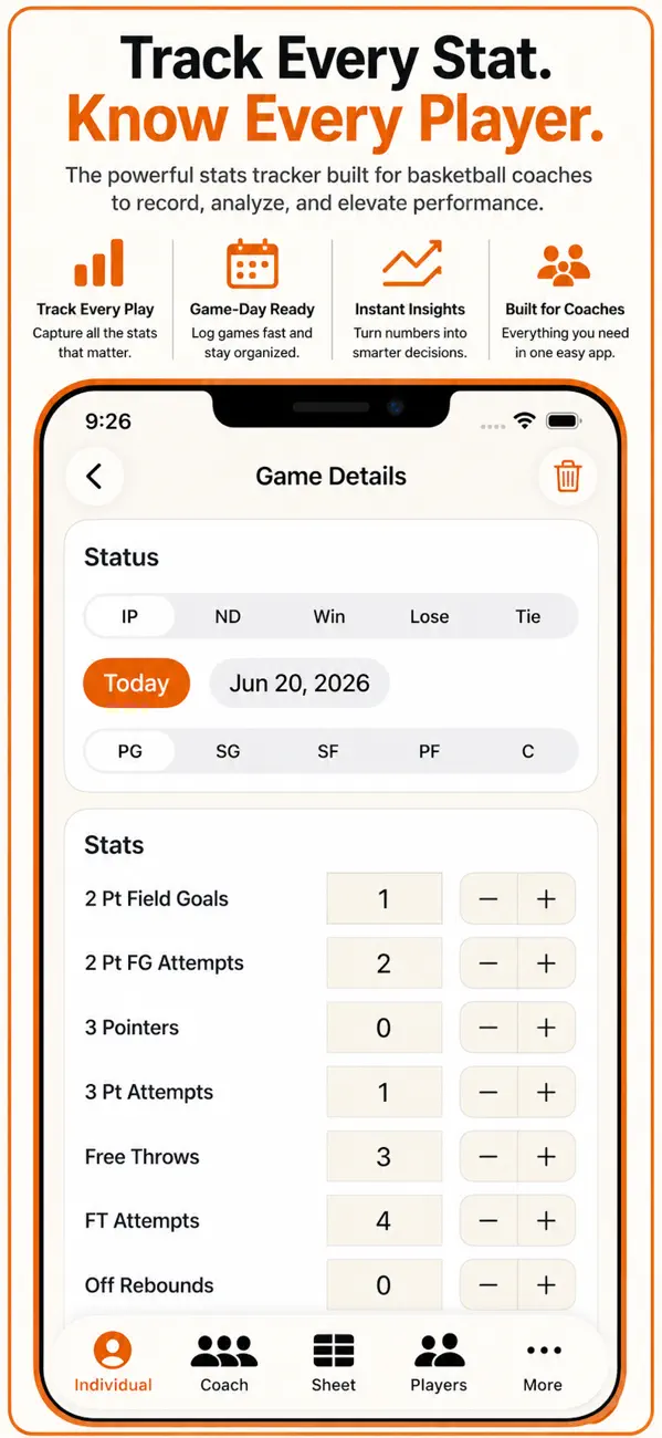 Basketball+ Stats & Scorebook Screenshot 2