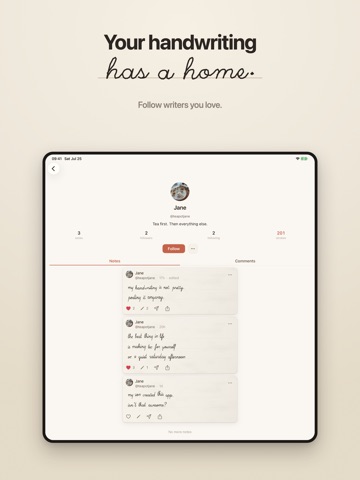NotTyped iPad screenshot