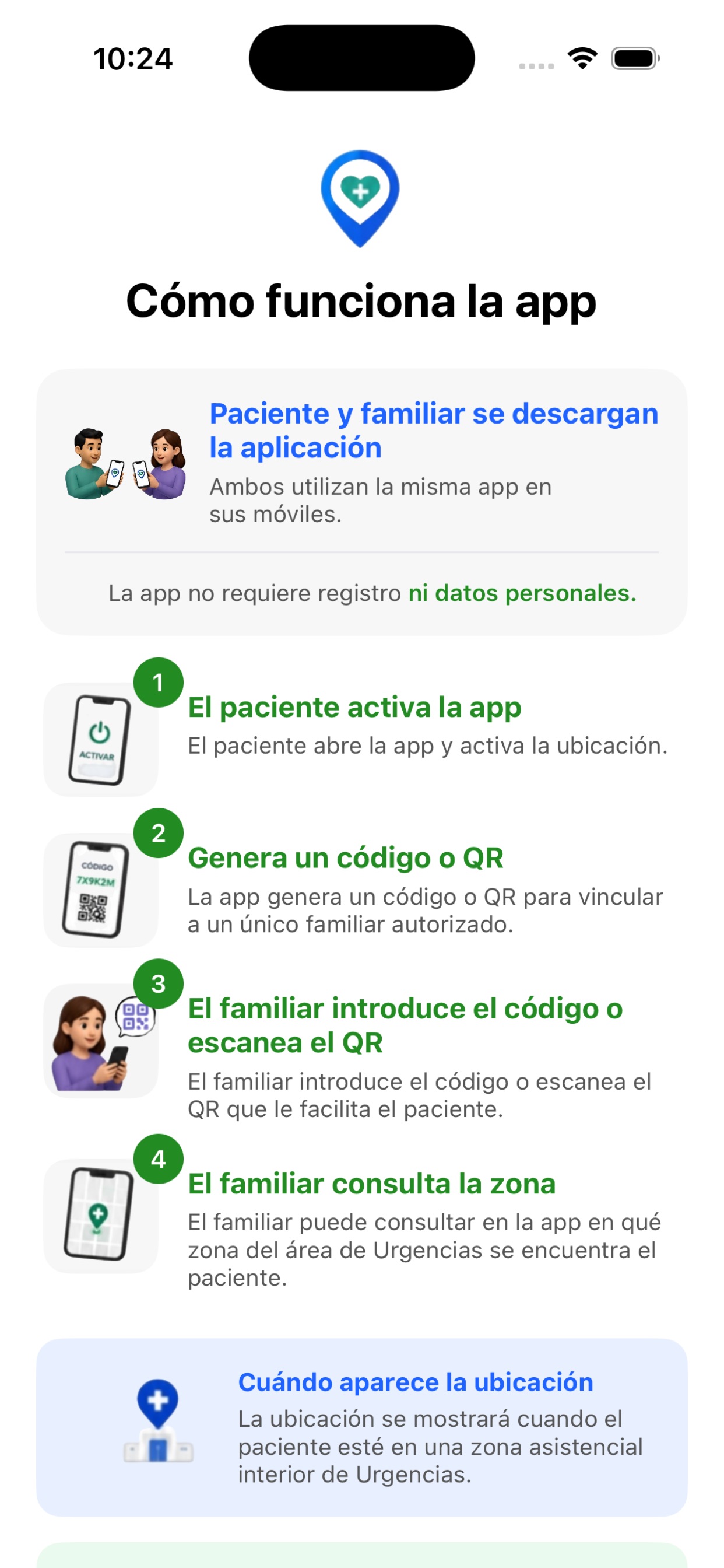 Screenshot 2 of UbicaPaciente · Urgencias