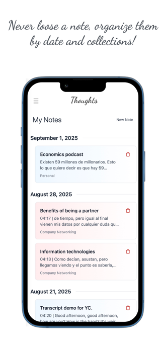 Thoughts: Smart Summaries Screenshot 1 of 5