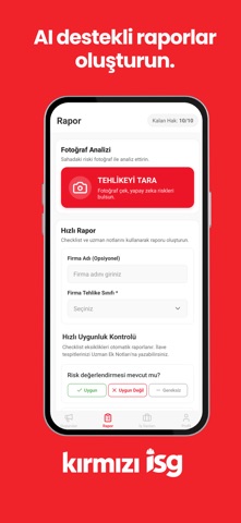 Kırmızı İSG App screenshot
