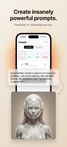 Prompts for AI screenshot