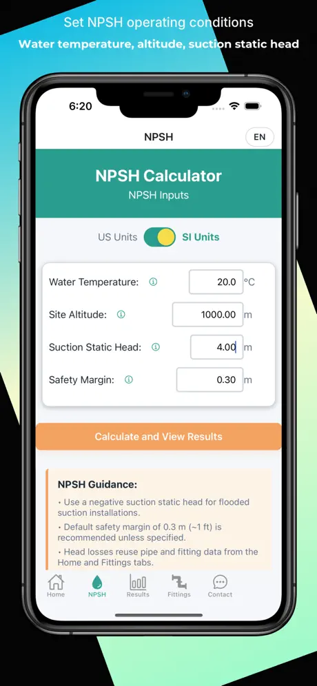 NPSH Calculator screenshot 3