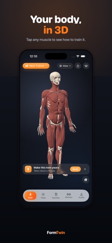 FormTwin: 3D Body & Workouts Screenshot 4 of 5