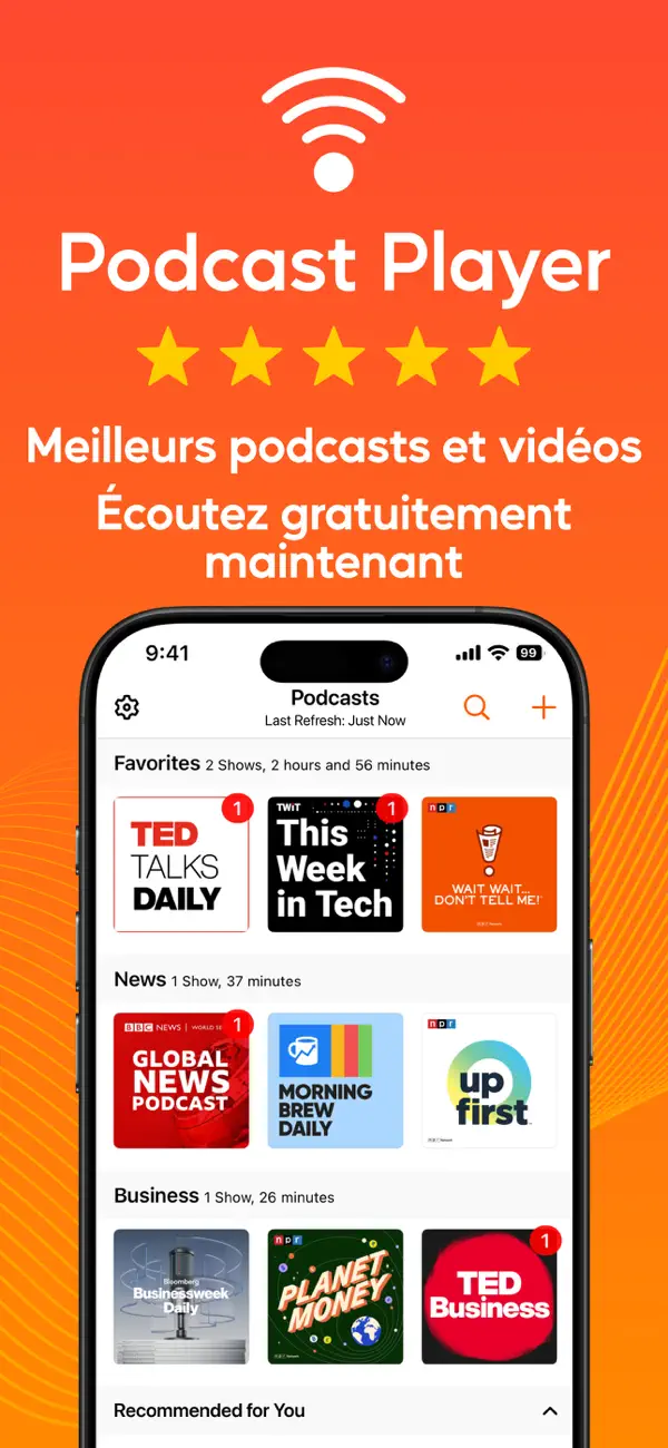 Screenshot #1 pour Podcast Player - Video & RSS