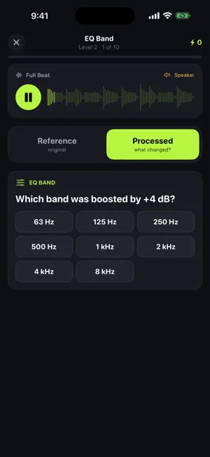 MixEar: Ear Trainer for Mixing screenshot 2