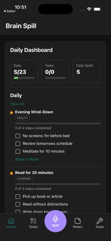 BrainSpill Voice Notes & Tasks screenshot 1
