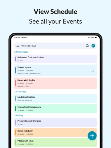 Calendar - 2025 iPad screenshot