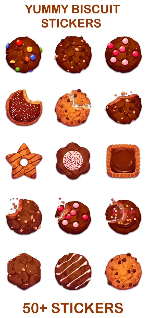 Screenshot #1 pour Yummy Biscuit Stickers