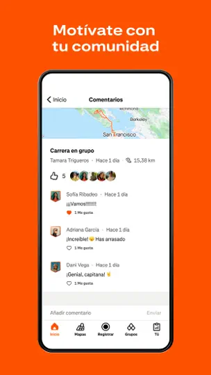 Captura de pantalla de Strava: Corre, Camina, Pedalea en iPhone 8