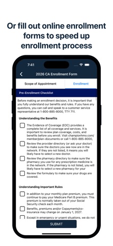 Champion Health Plan Agent screenshot
