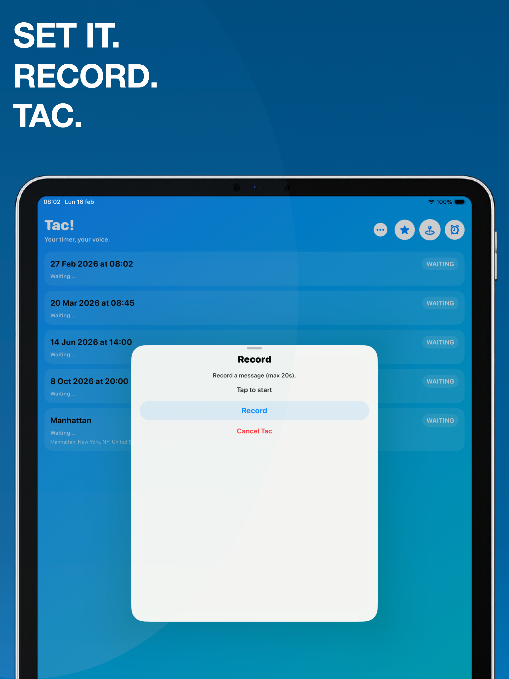 Tac! - Voice Reminder