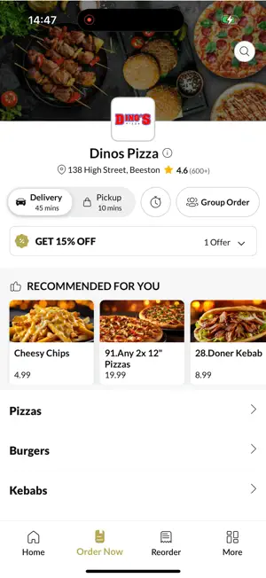 Dinos Pizza Beeston screenshot 2