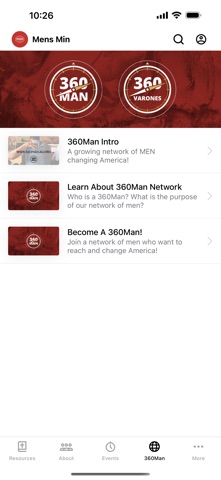 Mens Ministries iPhone screenshot