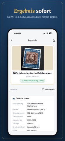 Briefmarken Scanner iPhone screenshot